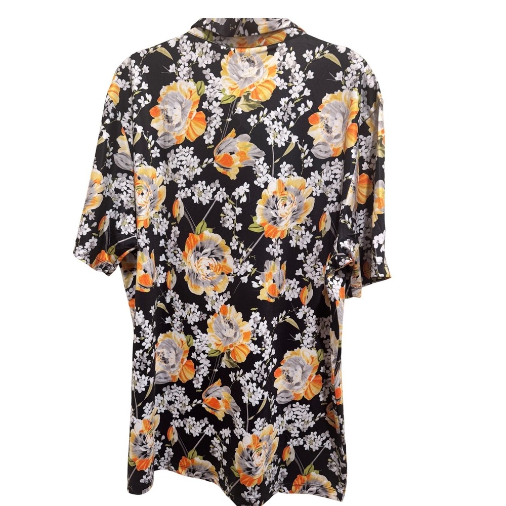 Bad Birdie Mens Golf‎ Polo Shirt XL Black Floral NEW Short Sleeve Polo - Picture 3 of 8